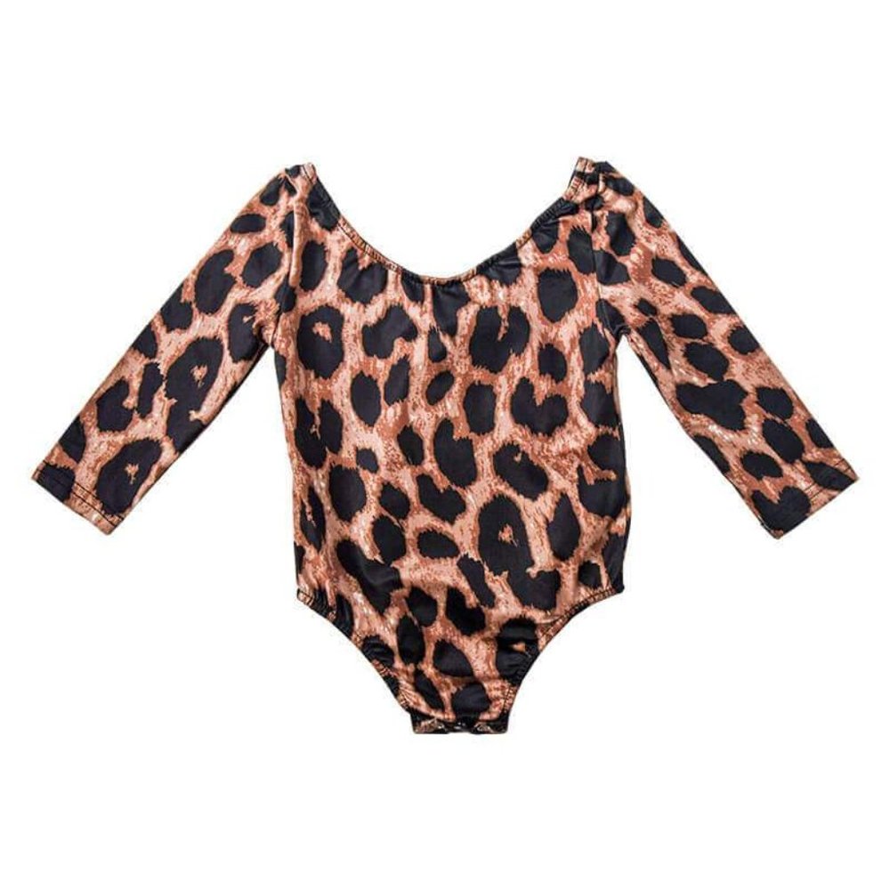 Elise Long Sleeve Leotard - Leopard